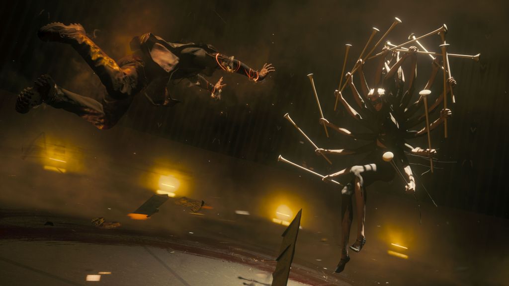 Screenshot of Dylan Faden in combat from CONTROL: Resonant